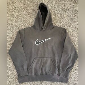 Nike Hoodie Skater Thrashed Distressed Grunge Oversized Grey XL